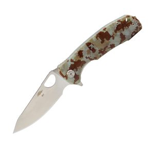 Honey Badger Numbered Leaf 8Cr13MoV G10 Camo – Medium
