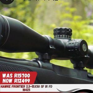 HAWKE Frontier 2.5-15X50 SF IR FD